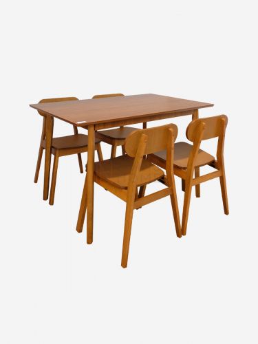 ชุดโต๊ะอาหาร + เก้าอี้ 4 ที่นั่ง DOVEL